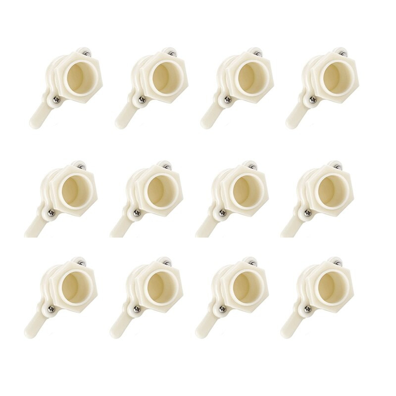 12 ks nylonových vysokovýkonných medových uzáverov s krídlovou maticou, nástroj na včelí úľ, použitie na vedrách a niektorých extraktoroch