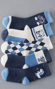 Vaikiški apatiniai berniukams, kojinių tipo, kitokiu raštu