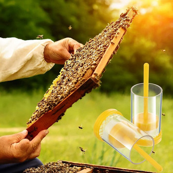 Нов комплект за маркиране на пчелни кралици, 2 тръба за клетка за маркиране на кралици с 3 маркера за пчели за инструмент за пчелар