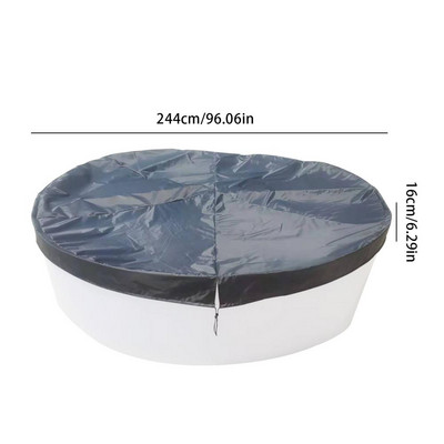 Skladací okrúhly kryt na bazén 366 cm, 305 cm, 240 cm, izolovaný, chránič bazéna z oxfordskej látky, záhradné príslušenstvo, dropshipping