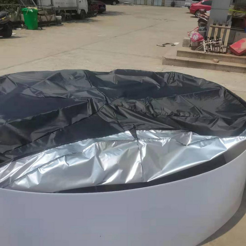 Skladací okrúhly kryt na bazén 366 cm, 305 cm, 240 cm, izolovaný, chránič bazéna z oxfordskej látky, záhradné príslušenstvo, dropshipping