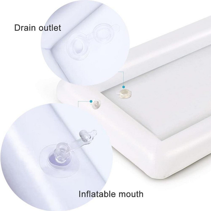 130*50*13cm PVC ledeni bar na napuhavanje, bar za posluživanje, bife, hladnjak za piće Posuda za led s čepom za odvod za zabavu, piknik, kampiranje