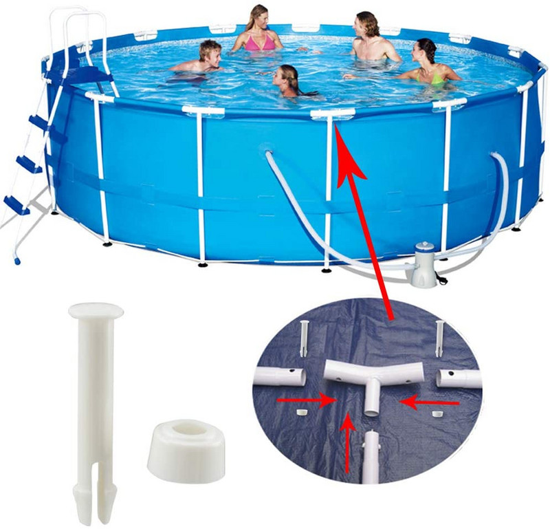 Najnovšie príslušenstvo k bazénom Skrutka Zátka Krytka Klinec Plastový spojovací kolík bazéna 24 ks Pozemný obdĺžnikový okrúhly rám