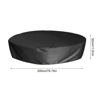 210D baseino žemės danga, didelė lauko apvali lapų apsauga, medžiaga, apsauganti nuo dulkių, 300*200 cm