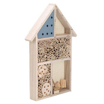 Hot Wooden Insect Hotel Bee House Wood Bug Room Καταφύγιο ξενοδοχείου Διακόσμηση κήπου Φωλιές Κουτί για πασχαλίτσες Lacewings Butterfly