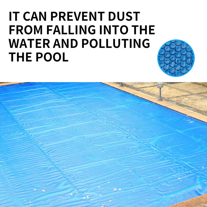 Nemokamas pristatymas baseino dangtis stačiakampis saulės spindulių vasarą vandeniui atsparus baseino dulkės lauko brezento burbulinės antklodės priedas