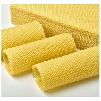 30τμχ Honeycomb Foundation Beeswax Foundation Sheets Χαρτί Κερί Κατασκευή Beeswax Flakes Μελισσοκομικό εργαλείο 14X 10 X 0,3cm