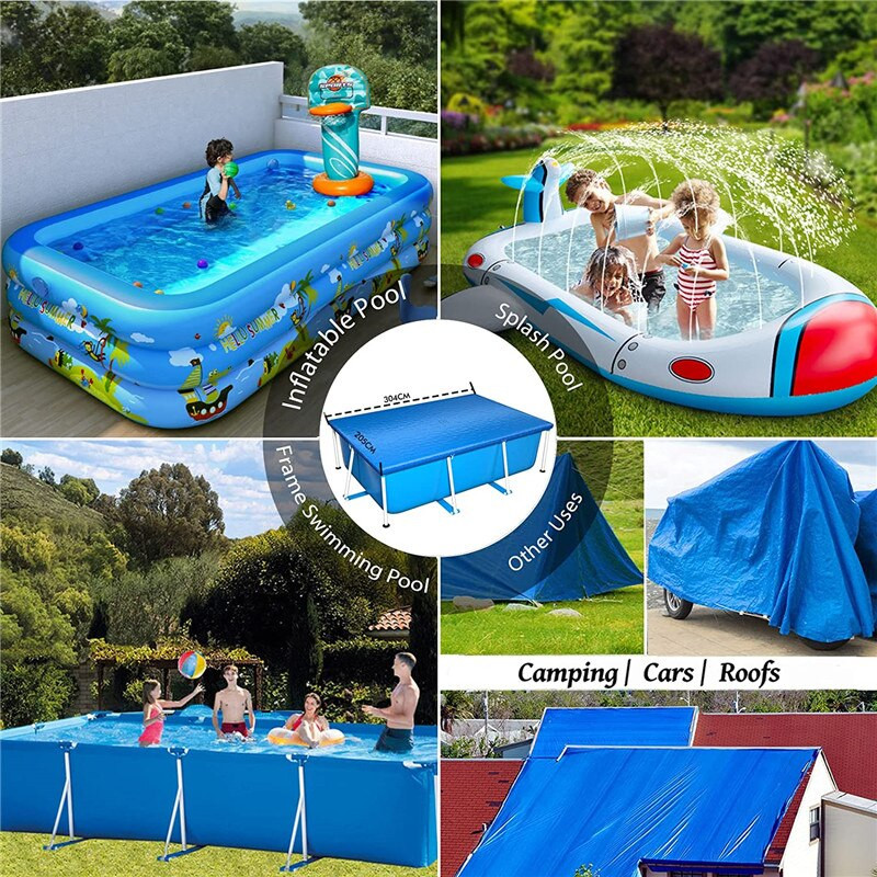 1 ks krycia látková rohožka krycí rám bazéna pre záhradný kryt bazéna odolný voči dažďu a prachu, príslušenstvo