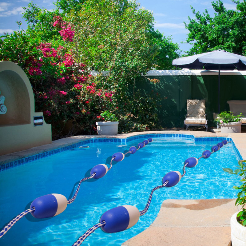 Kit de frânghie și plutitoare de siguranță pentru piscină Linie de separare de siguranță a piscinei cu geamanduri/cârlige Linie de bandă pentru piscină Împărțire flotor nou Înot