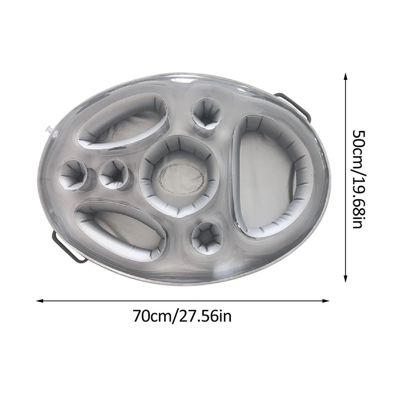 70x50cm Φουσκωτό πλωτό μίνι μπαρ 8 οπών Πισίνα Θήκη ποτών Παραλία Μπανιέρα Lounge Raft Κάδος μπύρας Cooler Bar Τραπέζιος δίσκος
