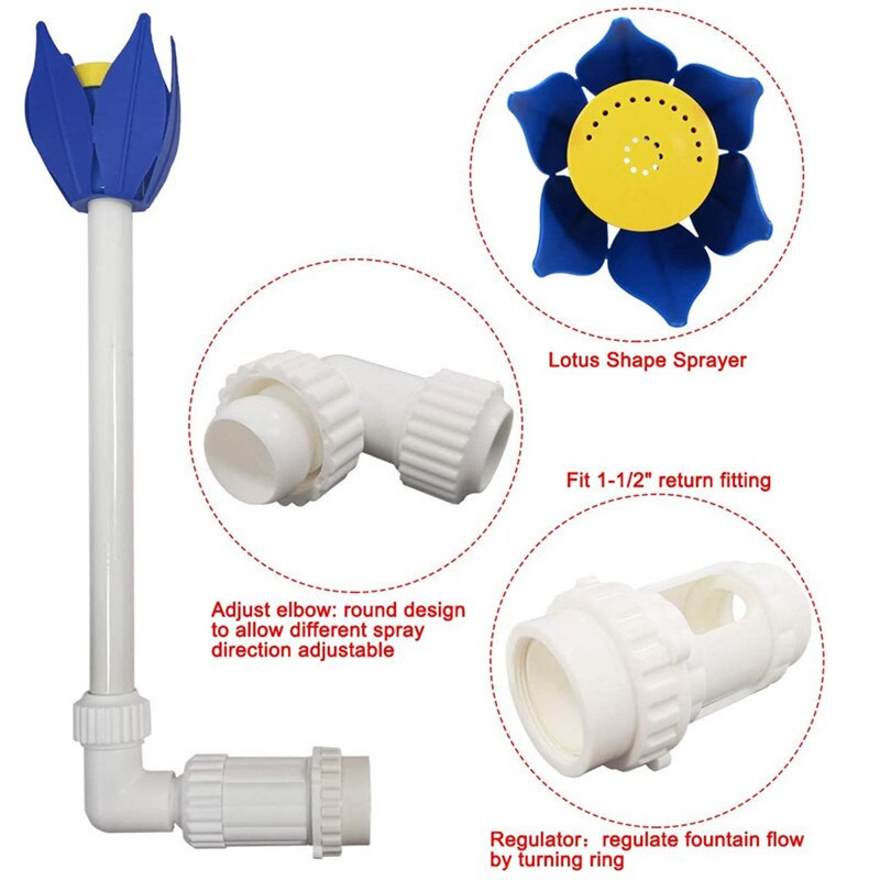 Fontána do bazéna, zábavný vodný postrekovač nad zapusteným bazénom, vodopády, rozprašovacie jazierko, príslušenstvo k bazénu, dekorácia