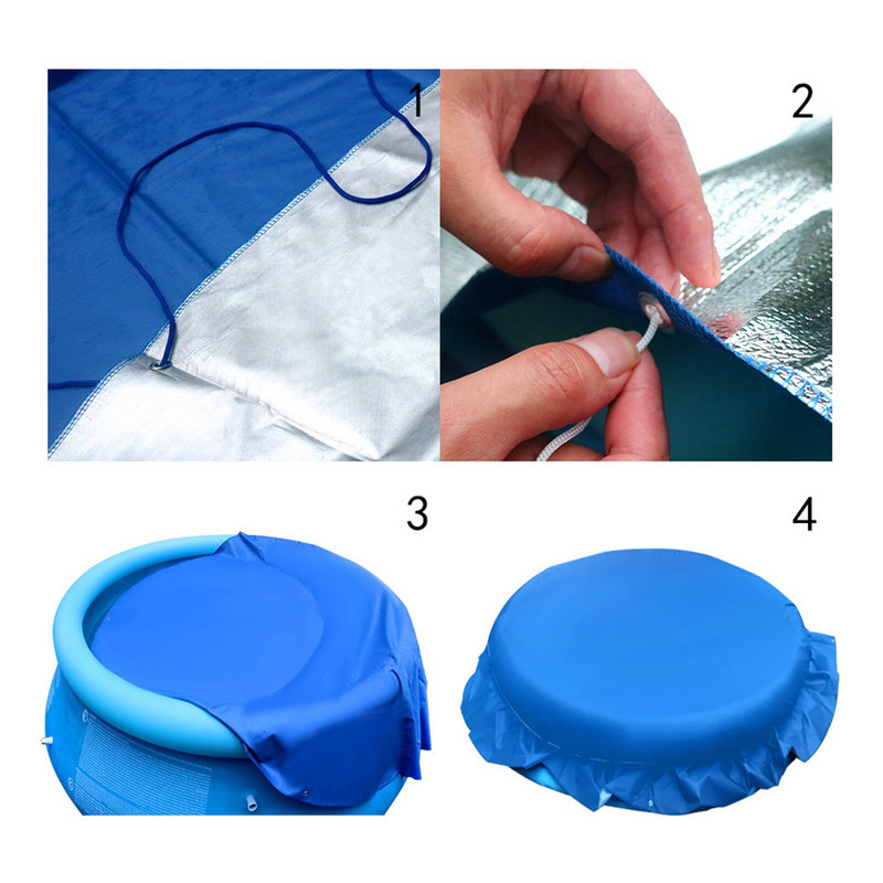 Apvalus / stačiakampis baseino dangtis nuo saulės