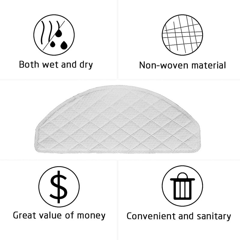 30 ks náhradných mopovacích podložiek pre ECOVACS mikrovláknové mopovacie utierky pre DEEBOT OZMO T8 AIVI/ T8 / T8+/ T9/ T9+/ N8