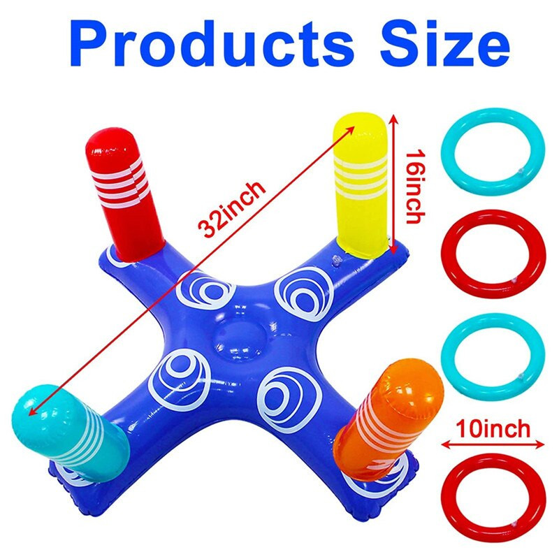 Nafukovací krúžok na hádzanie Ferrule Nafukovací krúžok na hádzanie bazénovej hry Hračka pre deti Vonkajší bazén Plážová zábava Letná vodná hračka