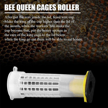 1 Σετ Queen Bee Breeding and Cultivation Πλαστικό κουτί Μελισσοκομίας Δωρεάν Κάλυμμα Επιτραπέζιο Κύπελλο Βάσης Πλήρες κιτ μελισσοκομικά εργαλεία προμήθειες