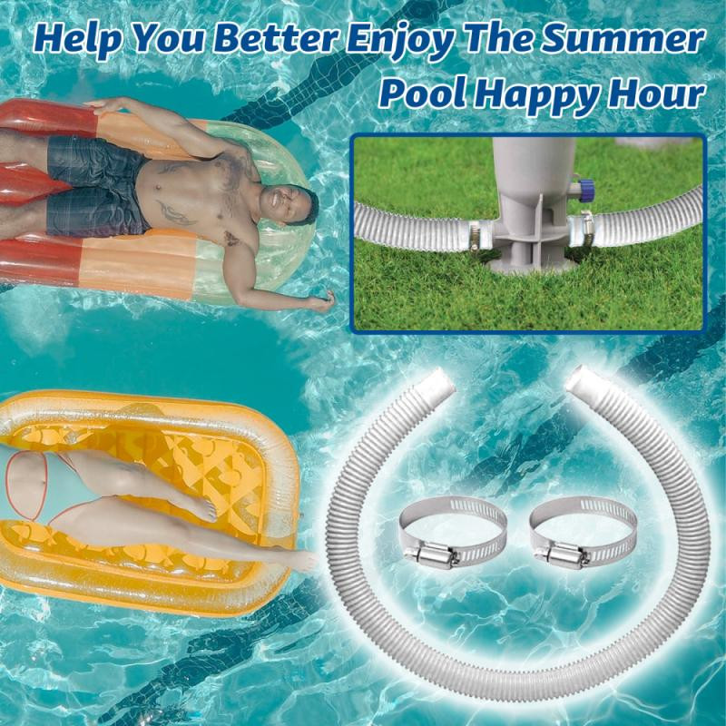 Náhradná hadica pre bazény 59 palcov, náhradná trubica pre bazén, hadica filtračného čerpadla pre nadzemné bazény, čerpadlo, 1,5 m vodovodné potrubie