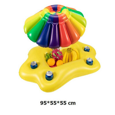 Letný novorodenecký plavecký kruh Nafukovací bazénový plavák Pivný chladič na pivo Barový tácok Plážový plavecký kruh Rainbow Cloud