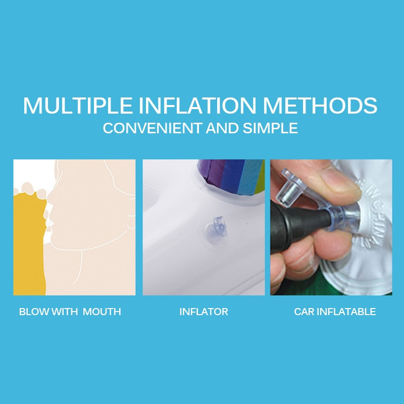 Letný novorodenecký plavecký kruh Nafukovací bazénový plavák Pivný chladič na pivo Barový tácok Plážový plavecký kruh Rainbow Cloud