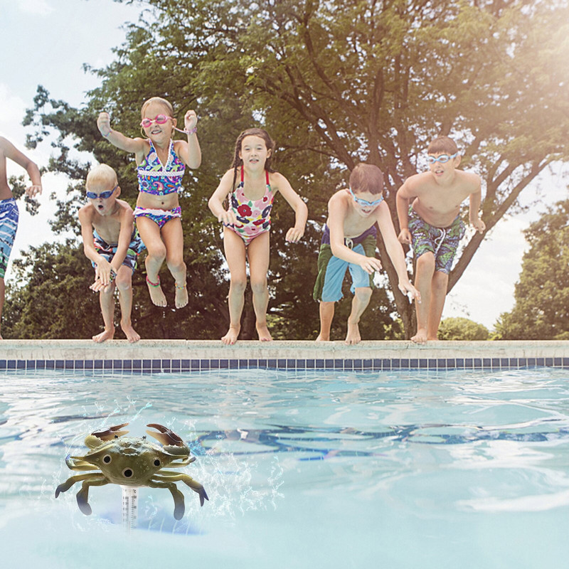 Plávajúci bazénový teplomer v tvare žaby, teplomer na teplotu vody, ľahko použiteľný pre bazény, vírivky, horúcu vodu