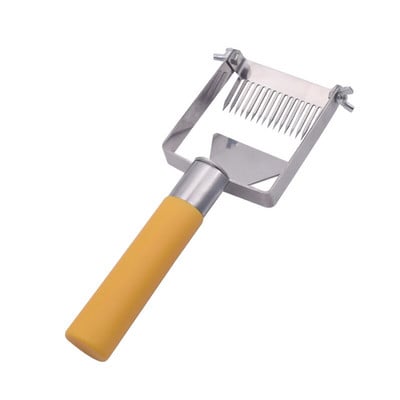 Nastaviteľná plastová rukoväť s dvojitou hlavičkou z nehrdzavejúcej ocele, odviečkovacia vidlička na včelí úľ, škrabka na lopatu, vidlička na med, včelárske nástroje