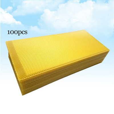 100PCS Пчелно гнездо Пчелна основа за пчелна пита BeesWax Frames Honey Hive Garden Bee Beehive Nest Пчеларски инструмент на едро