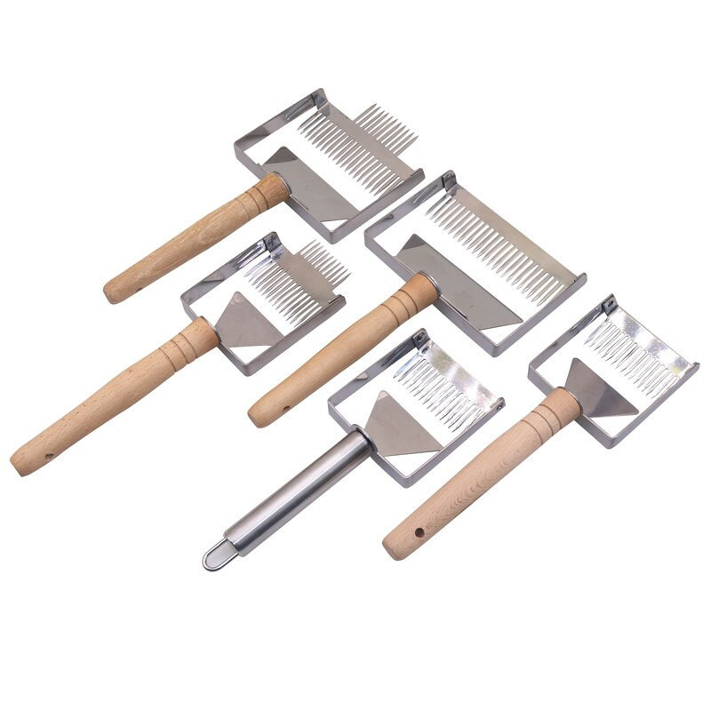 1 ks 2 v 1 vidlička na med, škrabka na včelárov, včelárske vybavenie, nerezová škrabka, päť dostupných modelov, farmárska včela