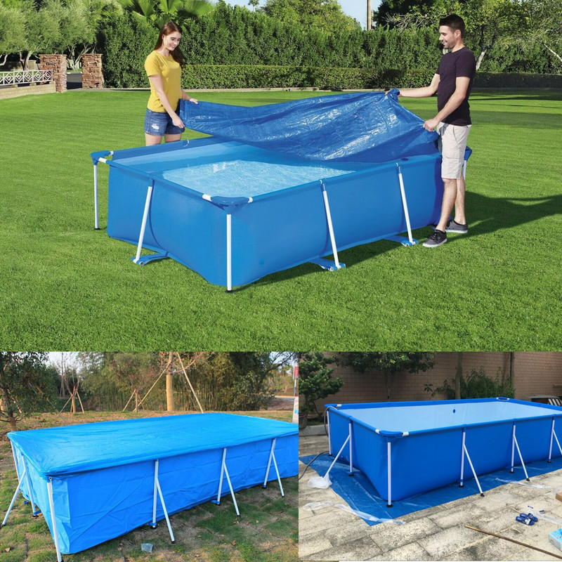 1 ks kryt na bazén, polyesterová tkaná látka, veľká prachotesná podlahová rohožka, kryt na vonkajšiu bublinovú vilovú záhradnú bazénovú jazierko