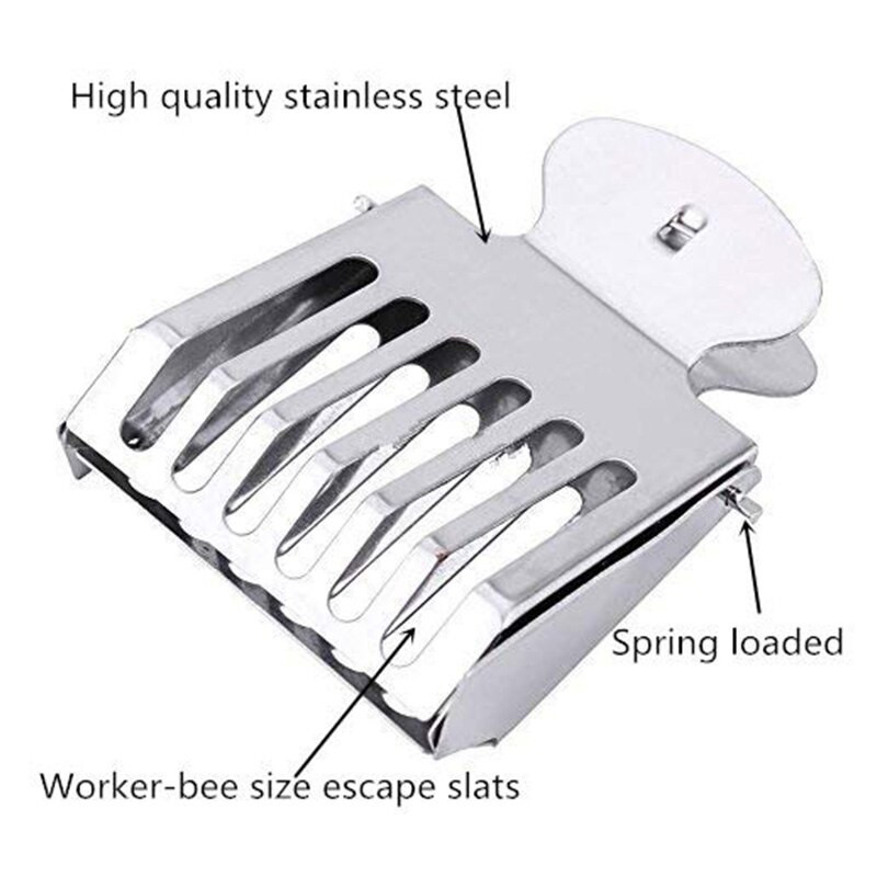 5 ks nerezových klipov na chytanie včelích kráľovien, nástroj na chytanie kráľovien do klietky, včelárske vybavenie (5)