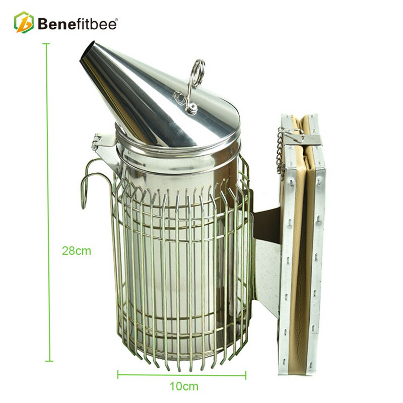Včelársky dymník Benefitbee, včelí dym na včelí úľ, včelárske nástroje, intenzívny štít na včelárstvo, materiál z nehrdzavejúcej ocele.