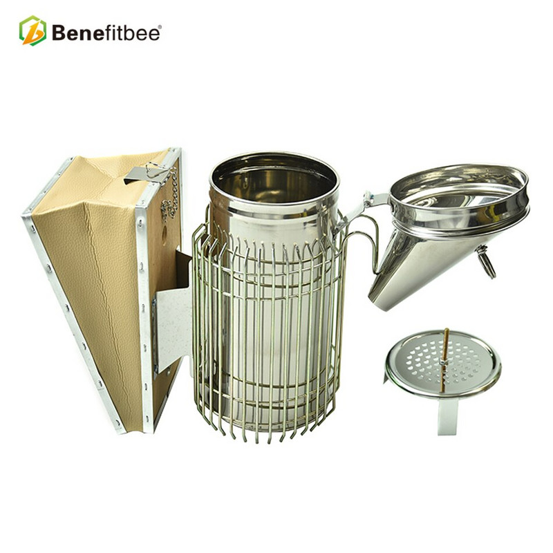 Včelársky dymník Benefitbee, včelí dym na včelí úľ, včelárske nástroje, intenzívny štít na včelárstvo, materiál z nehrdzavejúcej ocele.
