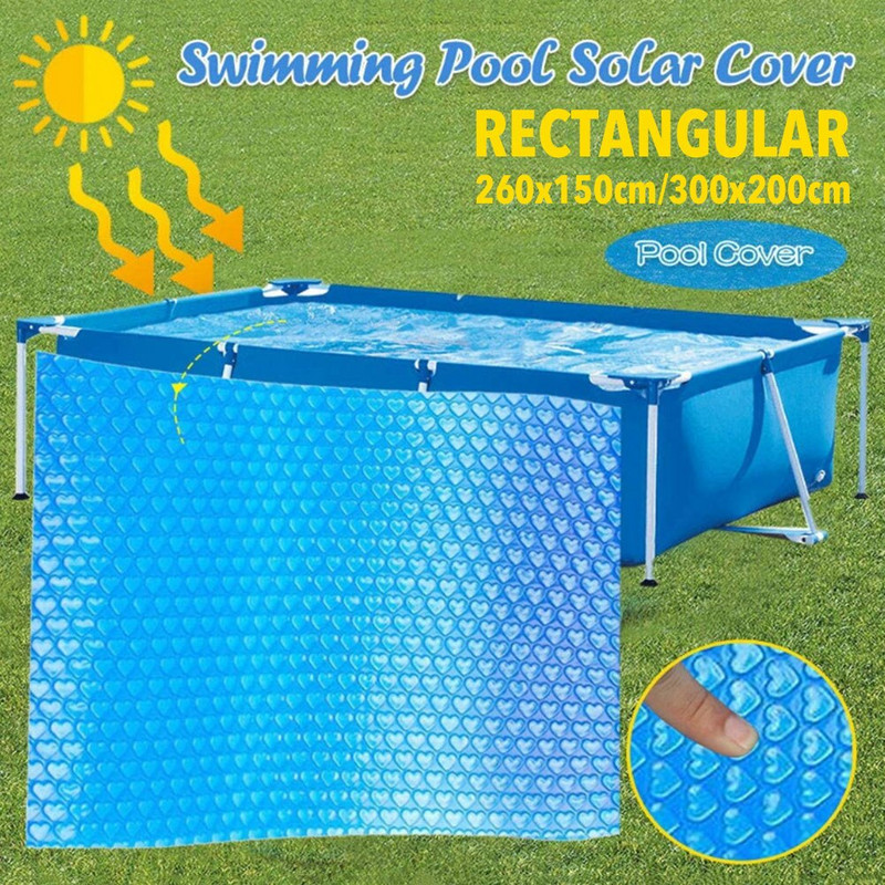 Prelata solara dreptunghiulara capac de protectie pentru piscine Film termoizolant pentru piscina interioara cu cadru exterior 300x200/260x150cm