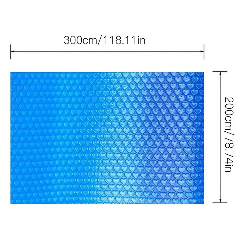 Prelata solara dreptunghiulara capac de protectie pentru piscine Film termoizolant pentru piscina interioara cu cadru exterior 300x200/260x150cm
