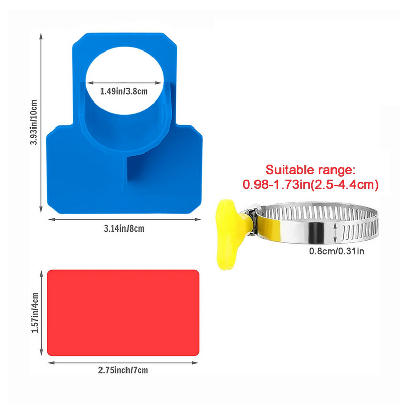 2 ks držiakov na bazénové rúry, montážne podpery na rúry pre nadzemné bazény, príslušenstvo k bazénom, zabraňujúce prehýbaniu rúrok