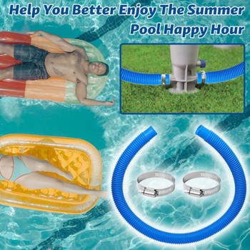Комплект резервни маркучи за басейн с дълъг филтър Резервен маркуч за помпа за плувен басейн Филтърна помпа Маркуч за филтър за помпа за басейн