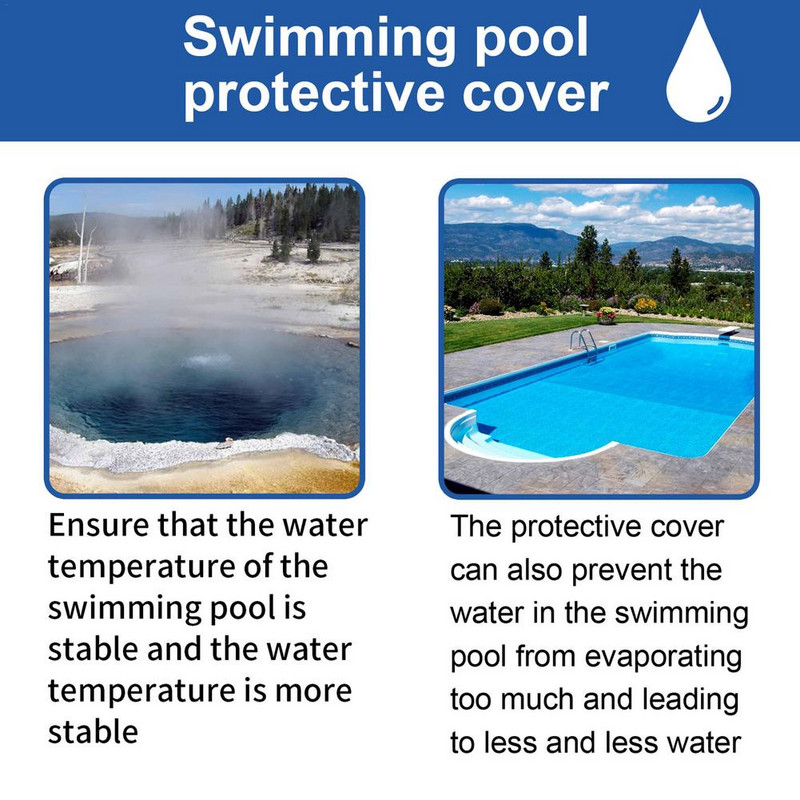 244/305 cm odolná plachta na okrúhly bazén, prachotesná plachta na ochranu tepla, vykurovacia izolácia, krycia fólia na bazén