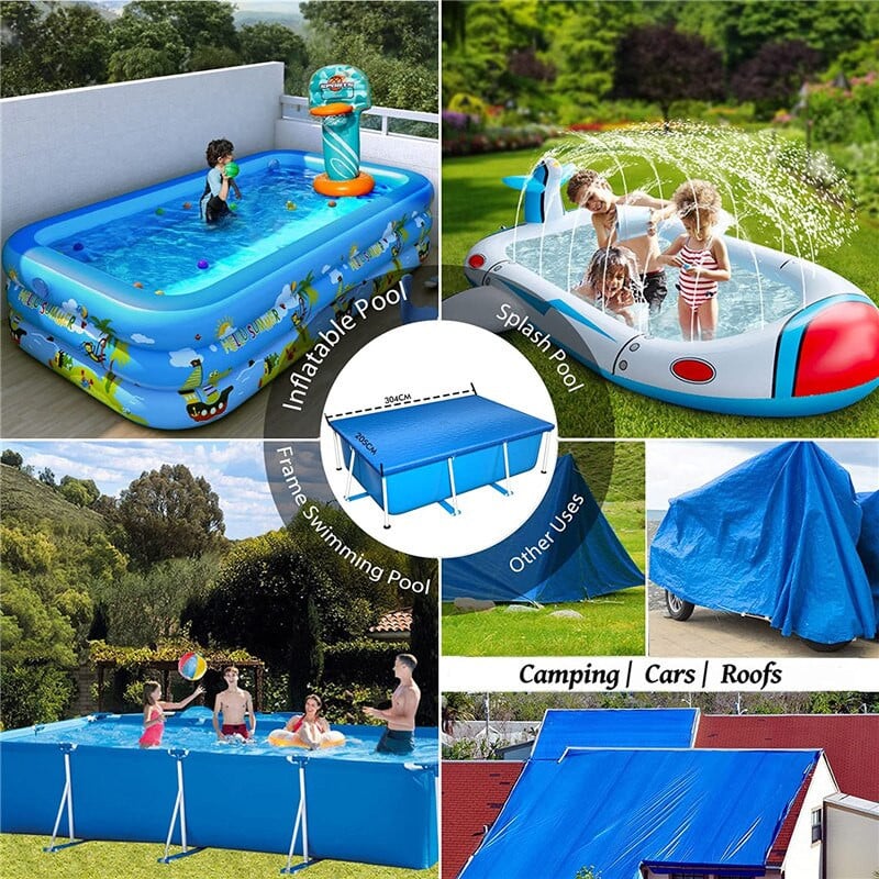 Dangtis medžiaginis kilimėlis dengiamojo rėmo baseinas sodo baseino dangtis nuo lietaus atsparus dulkių dangtelis Priedai