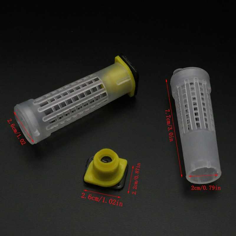 Bitininkystė karalienė bičių karalienė bičių auginimo sistemos dėžutė plastikinis puodelis, apsaugantis nuo ląstelių dangtelio narvelio bitininkystės rinkinys Bičių įrankių reikmenys, 1 rinkinys