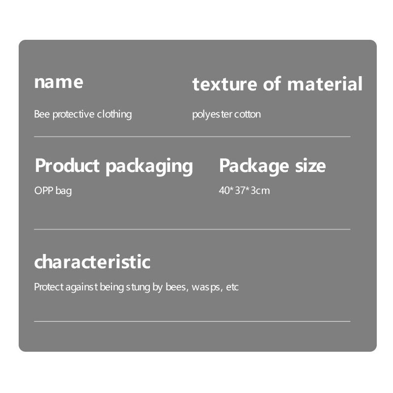 Kokvilnas biškopības apģērbs visam ķermenim Profesionāli biškopji Bišu aizsardzība Biškopības tērps Drošs plīvurs bišu tērpu aprīkojums