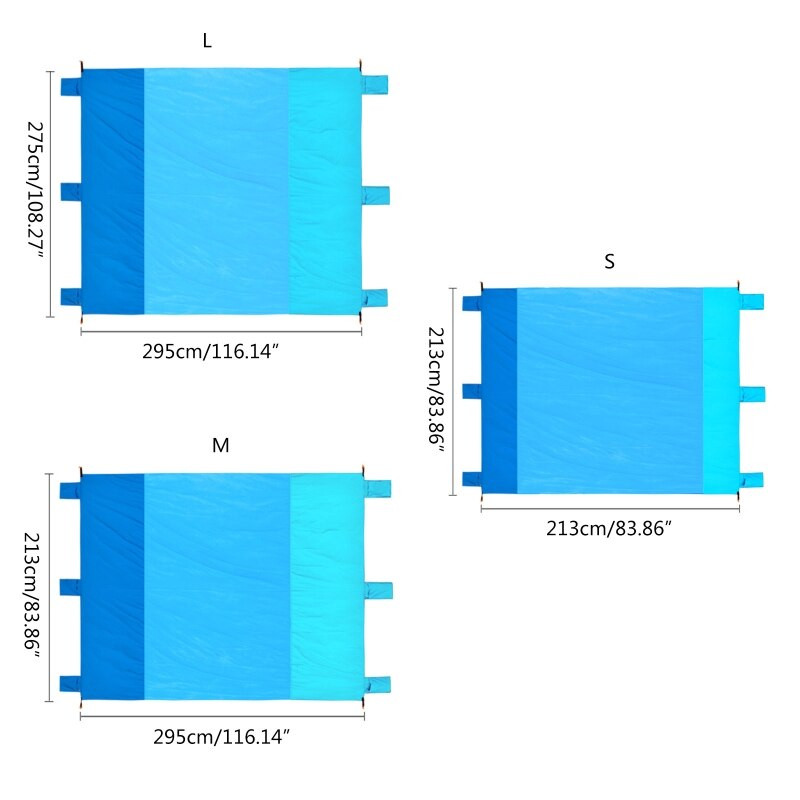 Prenosná plážová podložka s pieskom, vrecková pikniková podložka, kempingová deka, vodotesná vonkajšia podložka na cestovanie, turistiku a turistiku