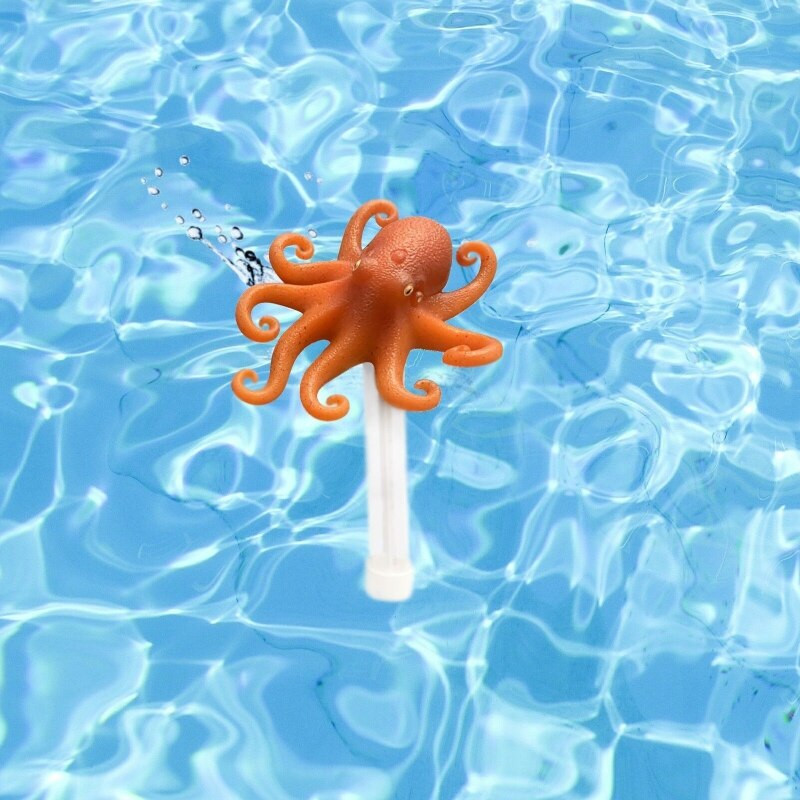 Zábavný plávajúci ručný/krabí/chobotnicový/žabí teplomer do bazéna, vírivka, vysoko presný letný bazénový teplomer 1 ks B03E