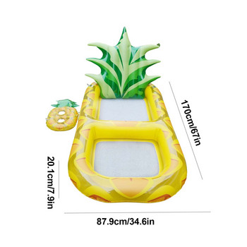 Pineapple Hammock Pool Float Ανθεκτικό Σαλόνι Πισίνας Φουσκωτό Στρώμα με Βάση Ποτών Νερό Παιχνίδια Πλωτήρες Ψάθες Κρεβάτια για