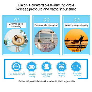 Φουσκωτό ντόνατ διαμαντένιο δαχτυλίδι κολύμβησης ασφαλής πισίνα Float καλοκαιρινό πάρτι Activitives Φιλικό προς το περιβάλλον Cute Kids Adult Swimming Circle
