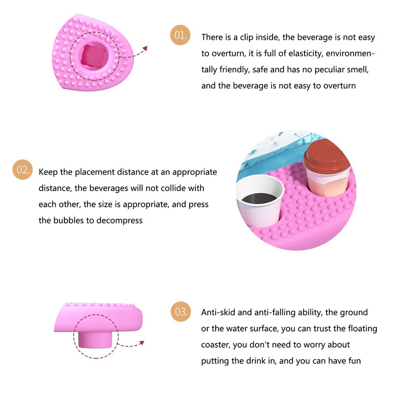 Lebegő pohár italtartó úszómedence úszó medence úszómedence játék parti dekoráció bár alátét Női férfiak gyerekeknek fiú lány