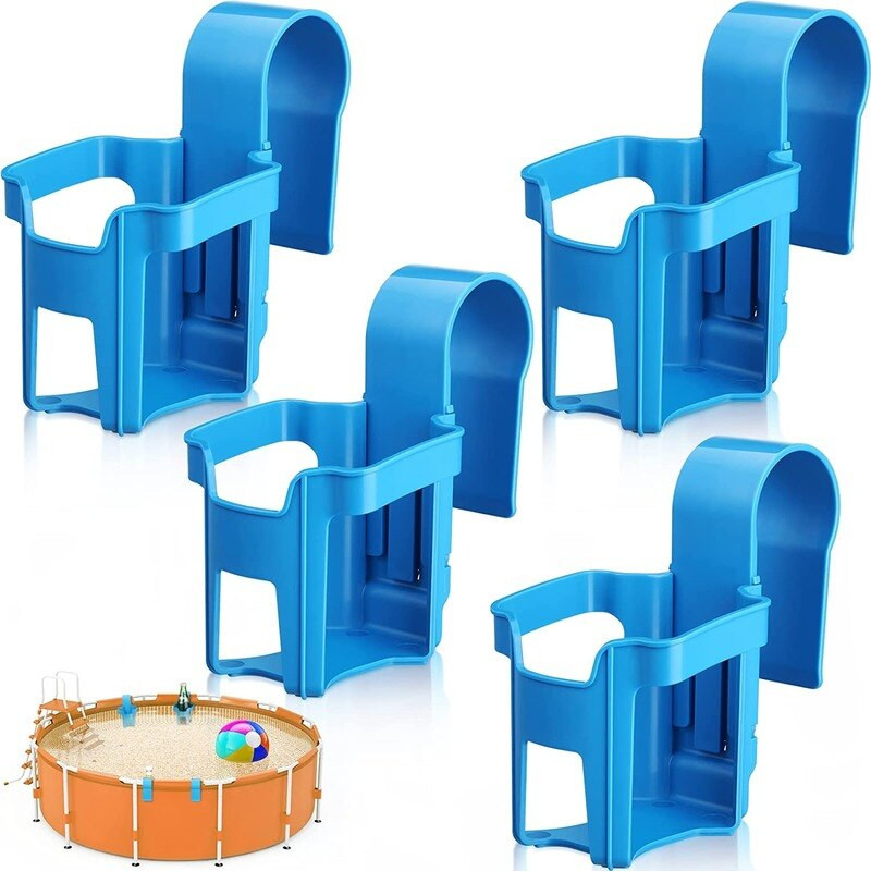 2/4/8 ks, držiak na nápoje pri bazéne, háčik na pivo, plastový držiak na poháre pri bazéne, závesný držiak na poháre s vodou, háčik na nádoby