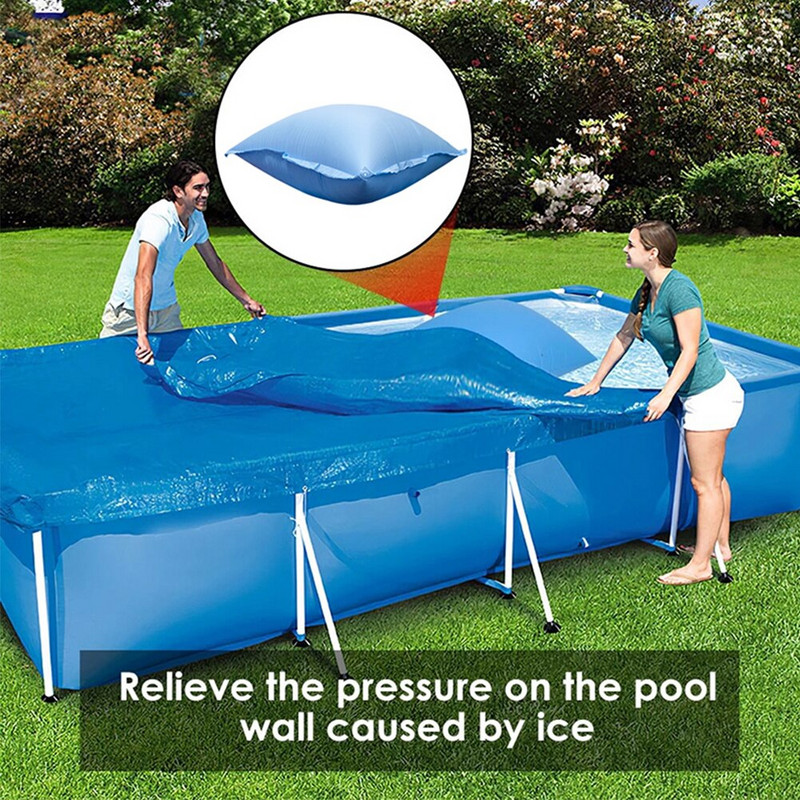 Zimný vankúš do bazéna, okrúhly štvorcový nafukovací vankúš, nemrznúca zmes, zazimovanie pre nadzemný bazén