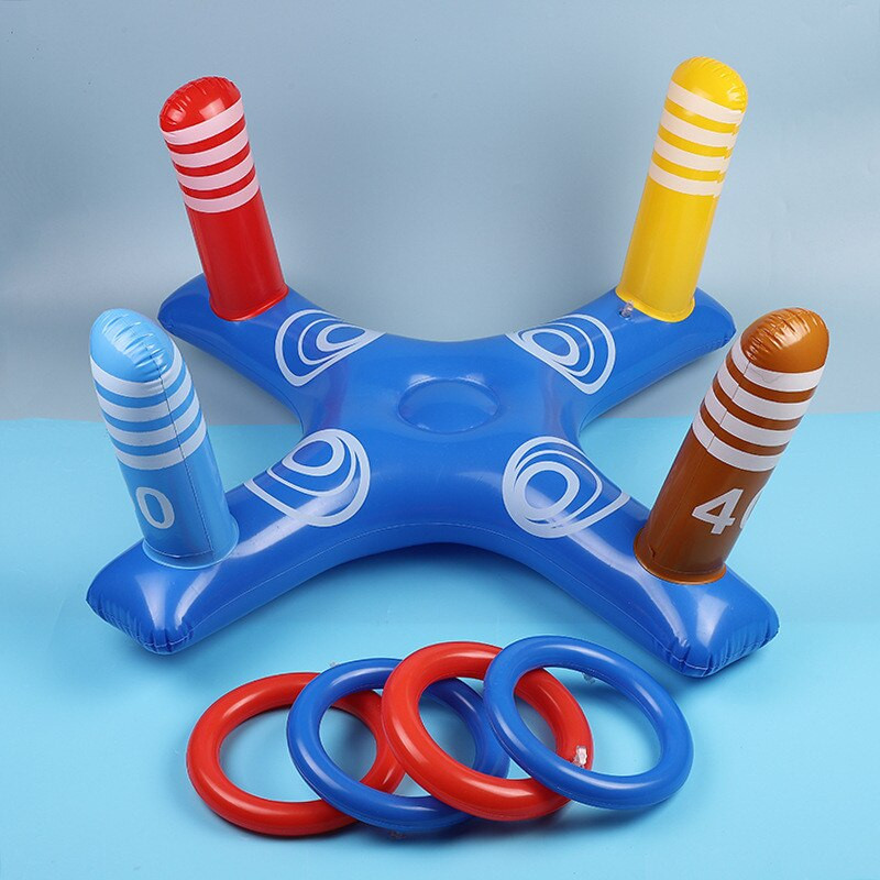 Príslušenstvo pre vonkajší bazén Nafukovacie kruhy na hádzanie krúžkov Herná súprava Plávajúce hračky do bazéna Plážová zábava Letná vodná hračka