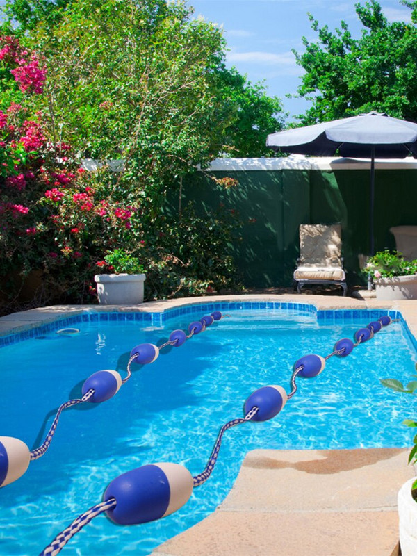 18 pėdų plaukimo baseino juostos linijos virvė Plaukimo baseino saugos atskyrimo linija su plūduru plaukimo baseino juostos linija, atskiriama baseino juostos linija