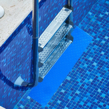 Χαλάκι σκάλας πισίνας 36x9 ιντσών Αντιολισθητικό λαστιχένιο μαξιλαράκι πισίνας Προστατευτικό στρώμα ασφαλείας σκάλα πισίνας για πισίνες Σκάλες