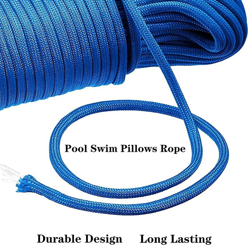 Bazénový vankúš 4 stopy x 4 stopy, pre nadzemný bazén, príslušenstvo k bazénu, bazénové vankúše na zatváranie v zime s lanom 3,28 stopy