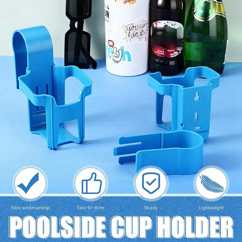 Puodelių laikiklis prie baseino, skirtas daugumai antžeminių baseinų, neišsiliejančių gėrimų alaus lentynos, skirtos prie baseino